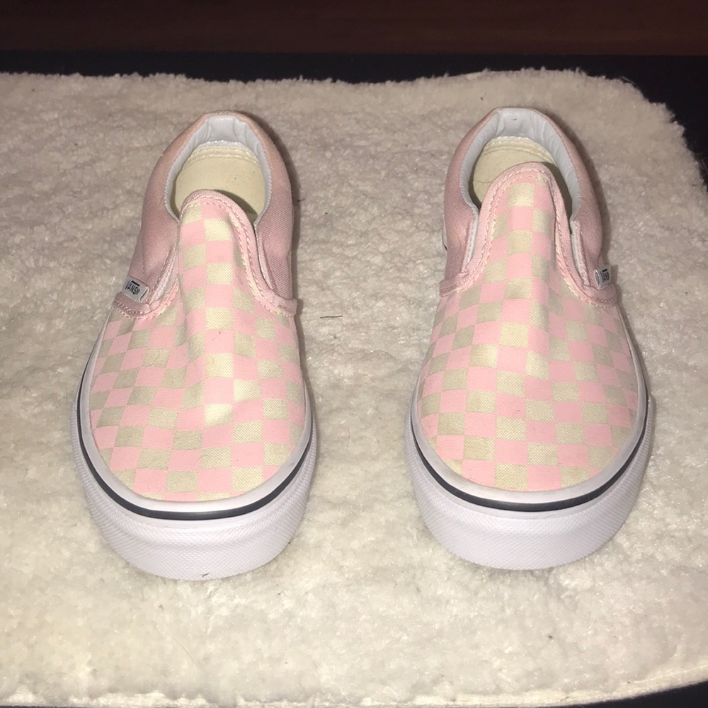 Pink and white Vans size 3 in big girls